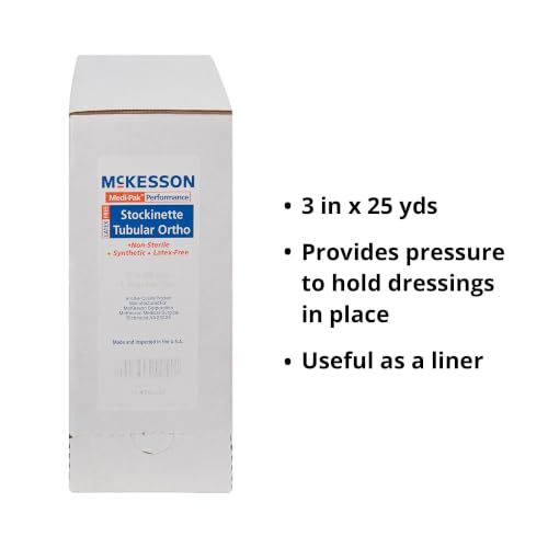 McKesson Stockinette, Non-Sterile, Latex-Free, White, Polyester, 3 in, 1 ct | Tubular, 25 yds