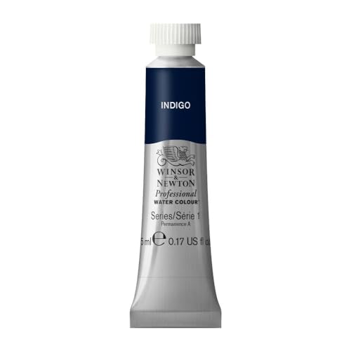 Winsor & Newton Professional Watercolor, 5ml Tube, Indigo - color: Indigo, style: 0.17-oz Tube