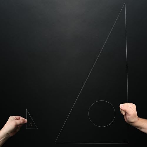 Alvin 131C-4 45-Degree/90-Degree 4" Clear Professional Acrylic Triangle - size: 4", style: 45/90 Degree