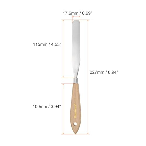 HARFINGTON 4pcs 17# Painting Palette Knife Pointy Stainless Steel