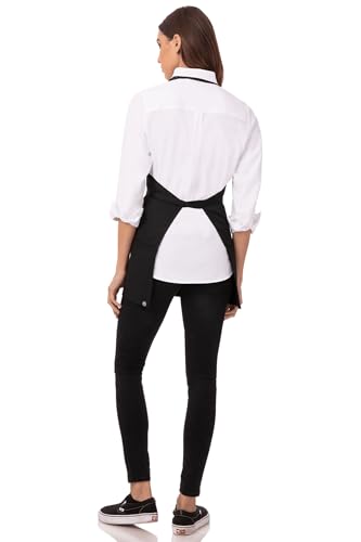 Chef Works Unisex Three Pocket Apron - color: Black