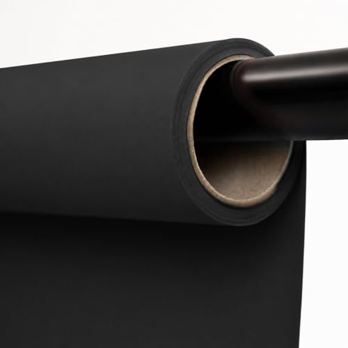 Kate Seamless Paper Backdrop Black Seamless Backdrop Paper Rolls (53''x32.8' Jet) - color: Jet, size: 53''x32.8'