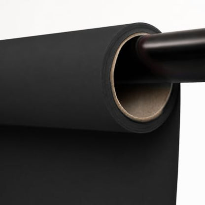 Kate Seamless Paper Backdrop Black Seamless Backdrop Paper Rolls (53''x32.8' Jet) - color: Jet, size: 53''x32.8'