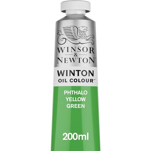 Winsor & Newton Winton Oil Color, 200ml Tube, Phthalo Yellow Green | Artist pigments, Durable, Lightfast, Permanent, Uniform Consistency, Great Pigment Load - color: Phthalo Yellow Green, size: 1 Count (Pack of 1), style: 6.75-oz Tube