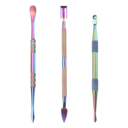 MECCANIXITY 3 Pcs Wax Carving Tools Stainless Steel Wax Carving Sculpting Tools for Modeling Shaping, Rainbow - color: Rainbow