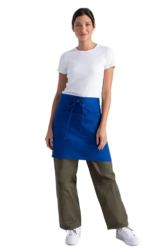 Chef Works Unisex Half Bistro Server Apron - color: Royal