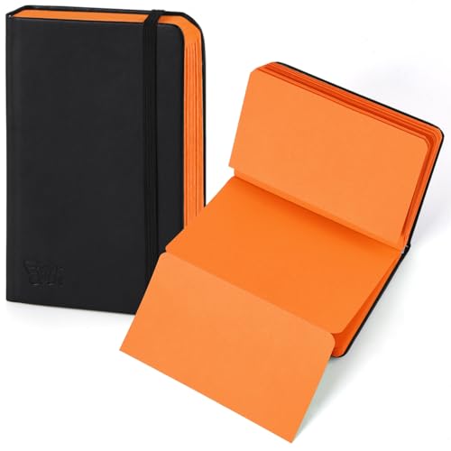 3.5x5.7 Mixed Media Sketch Pad,Folded Colored Paper Sketchbook for Drawing - color: Folded Booklet-Orange