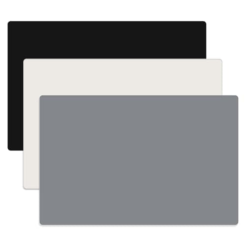 Gartful 3Pack Extra Large Silicone Mat, 23.6 x 15.7 inches for Crafts, Resin Jewelry Casting Molds Mat, Silicone Placemat, Multipurpose Table Protector, Nonstick Heat-Resistant, Black&Gray&Beige - color: Black & Dark Gray & Beige, size: 3pcs - 60 x 40cm x