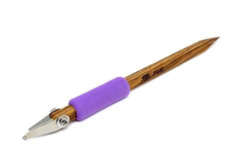 The Original DiamondCore Tools P6R Hook Tip Carving Tool (Right Handed) for Pottery, Clay Carving, Sgraffito and Ceramic Surface Design - color: P6r