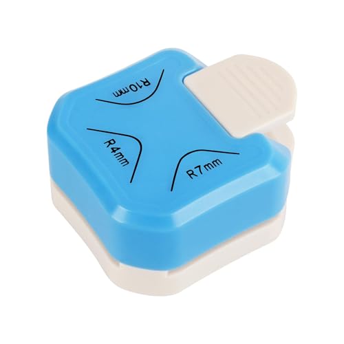 Paper Corner Rounder Punch, Corner Punch Corner Cutter Rounder for Cardstock, 3 in 1 (R4mm, R7mm, R10mm) Round Corners Cutter for Crafts, Card Making, Scrapbook Supplies - color: Blue