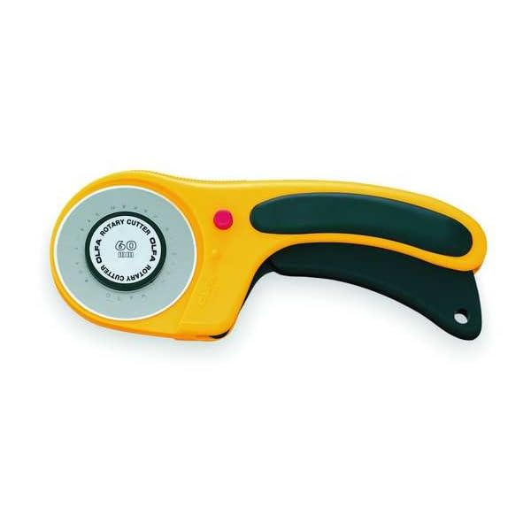 OLFA 45mm Ergonomic Squeeze-Handle Rotary Cutter (RTY-2/DX) - Auto-Retract