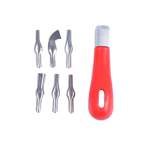 Stamp Making Kit for Adults Stamp Carving Tool Set Wood Carving Kit Carving Tool with 6 Blades Rubber Stamp Making Tools for Printmaking and DIY Projects Block Cutters