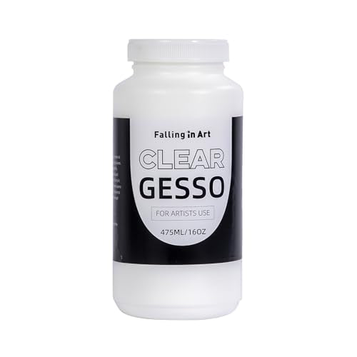 Falling in Art 16 Oz Clear Gesso Primer for Acrylic & Oil Paints - color: Clear