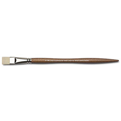Winsor & Newton Artists' Oil Synthetic Brush, Bright #10 | Synthetic Flagged Bristles, Excellent Color Carrying Capacity, Handmade in England, For Oil Paint - style: Bright #10