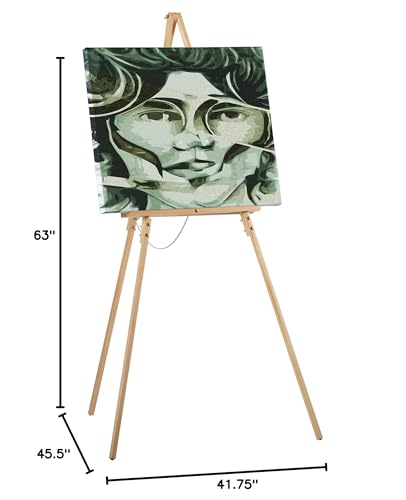 Studio Designs Wood A-Frame Tripod Display Easel Stand – Adjustable Wooden Art Stand for Canvas, Painting, Signage, Posters, Wedding Décor & Event Displays, Natural