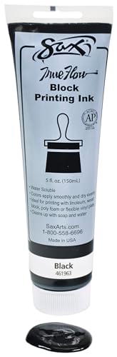 Sax True Flow Water Soluble Block Printing Ink - 5 Ounce Tube - Black