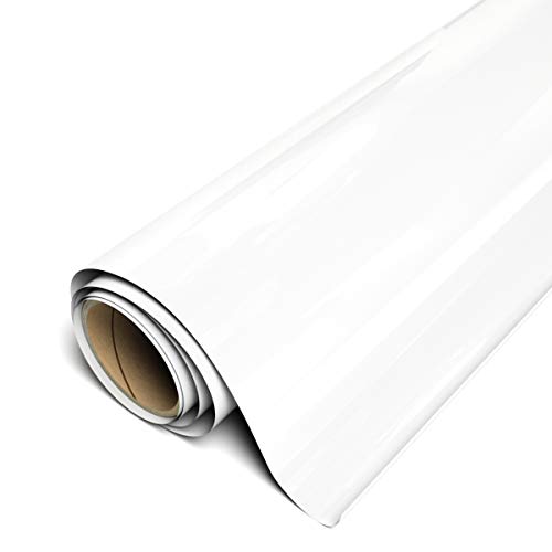 Siser EasyWeed Heat Transfer Vinyl 11.8" x 15ft Roll (White) - Compatible with Siser, Cricut, Silhouette and Other Craft/Professional Cutters - CPSIA Certified