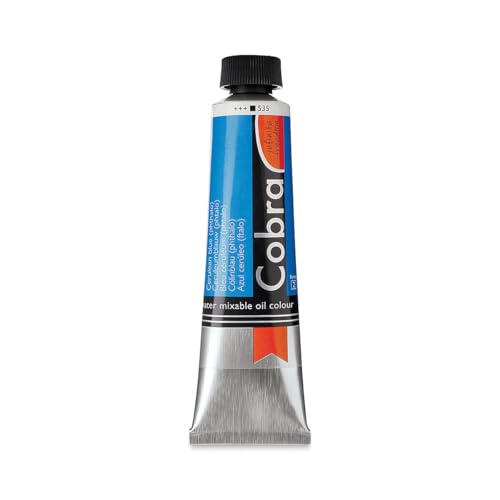 Cobra Water-Mixable Oil Color 40 ml Tube - Cerulean Blue Phthalo