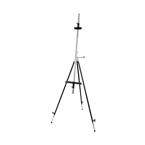 Creative Mark Napoli Art Easel for Adults - Heavy Duty Steel Easel for Vertical or Horizontal Painting - Fits Canvases up to 28" - Red Chromium Plated & Varnished Steel w/Carrying Case