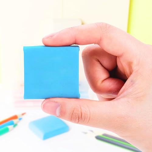 Smilo Kneaded Erasers for Artists, Blue Moldable Putty, 8-Pack | Reusable, Dust-Free and No Smudge, Art Erasers with Storage Case for Charcoal, Graphite, Pencil and Pastel Drawing - color: Blue
