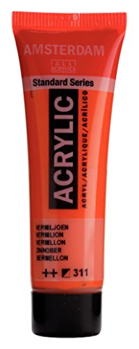 Amsterdam Standard Series Acrylic Tube 20ml Vermilion 311 (17043110) - color: Vermilion, size: 1 Count (Pack of 1)