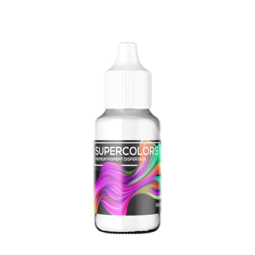 Superclear Super Colors Epoxy Pigment Ultra White 1 oz, Resin Dye | Highly concentrated liquid dye for epoxy, resin art & casting. Pairs with mica powder, a little goes far - color: White, size: 1 oz