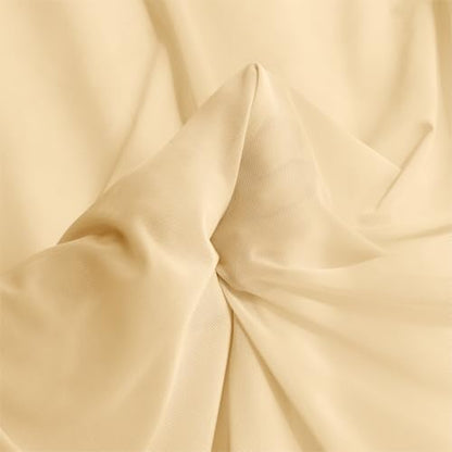 Manyshofu Cream Mesh Fabric by The Yard 4-Way Stretch, 60 Wide (1 Yard) - color: Cream, size: 1 Yard