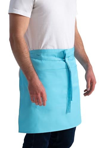 Chef Works Unisex Half Bistro Server Apron - color: Turquoise
