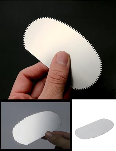 Pavnso Stainless Steel Serrated Edge Clay Scraper，Sculpture， 2Pcs | Steel Pottery Tools, Clay Ribs Serrated Scraper, Clay Sculpture Cutter Scraper, Ceramics Sculpting Tools Kits