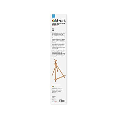 KINGART Tabletop A-Frame Artists Easel, Holds Up to 27" Canvas, Solid Wood, Folding, Portable and Adjustable, for Painting and Display