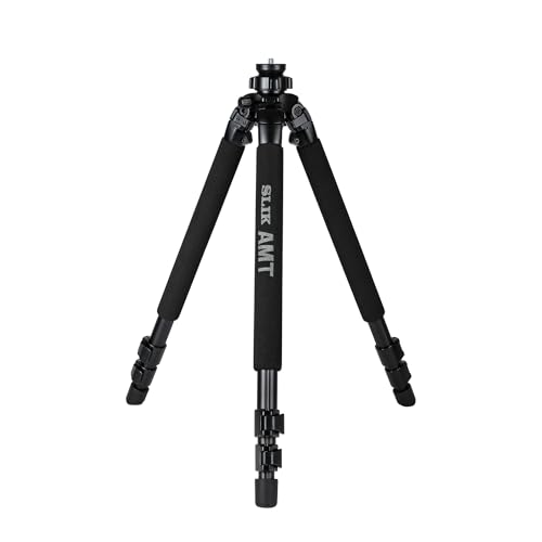 SLIK Pro 700 DX Tripod Legs - Black | AMT titanium alloy with 6.2-foot height and 20lb capacity for stability, photography and support - color: Black