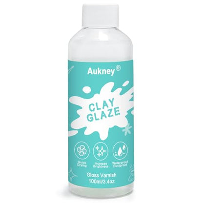 100ML Air Dry Clay Varnish, High Gloss Air Dry Clay Glaze, Sealant, Prevent Clay from Cracking, and Scratch Resistant, for Ceramics, Oil Paintings, Wood (Gloss) - size: 100ML-Gloss