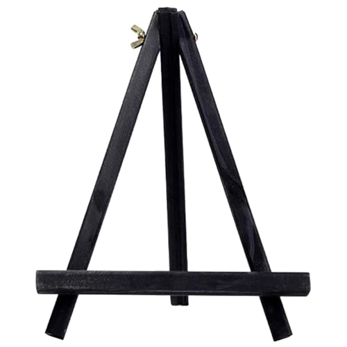 TEHAUX Tabletop Display Easel Small Wooden Tripod Easel for Kids Painting Art Crafts Photo Cards Stand 9.44X7.08X1.96In Portable Canvas Holder