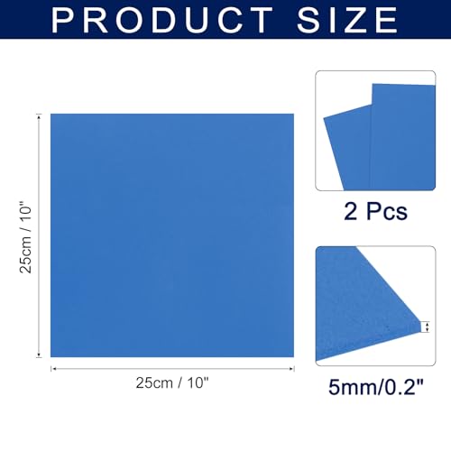 MECCANIXITY Foam Sheets Crafts 10x10 Inch 5mm EVA Craft Foam Paper Foam Sheets for Crafts Projects DIY Cosplay Modeling, Dark Blue, 2 Sheets - color: Dark Blue, size: 5mm
