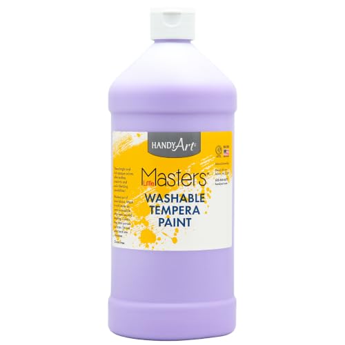 Handy Art Little Masters Washable Tempera Paint, Light Purple, 32 oz Bottle - color: Light Purple, size: 32 Fl Oz (Pack of 1)