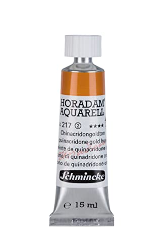 Schmincke HORADAM AQUARELL quinacridone gold tone 15 ml, 14217006 - color: 217 quinacridone gold hue, size: 0.5 Fl Oz (Pack of 1)