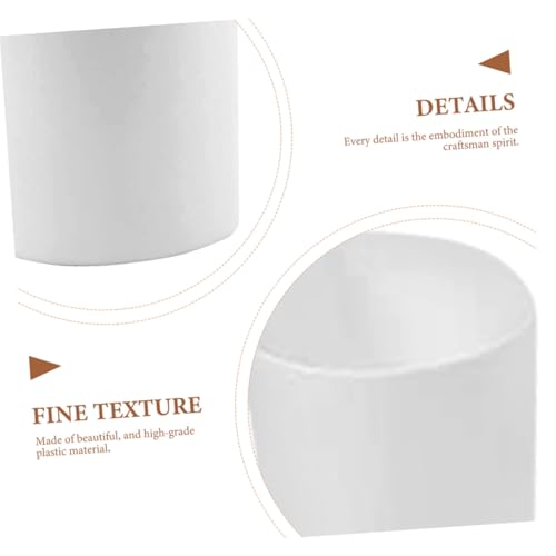 NUOBESTY 4Pcs Hanging Bucket Storage Baskets 4.7X4.7X4.7 Inch Plastic Hanging Cup Holders for Rolling Cart Organizer Office Supplies - color: White