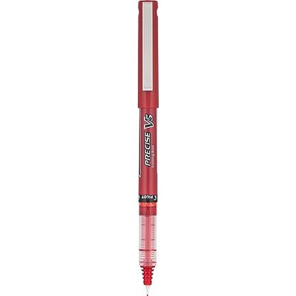 PILOT Precise V5 Stick, Extra Fine Point (0.5mm) Red Ink Pens, 12-Pack - color: Red, size: 12 Count (Pack of 1)