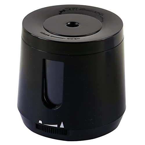 Bocyteopr Automatic Electric Pencil Sharpener, USB & Battery Operated, Adjustable Sharpening for Colored Pencils(6-8mm), for School/Classroom/Student(Black) - color: Black
