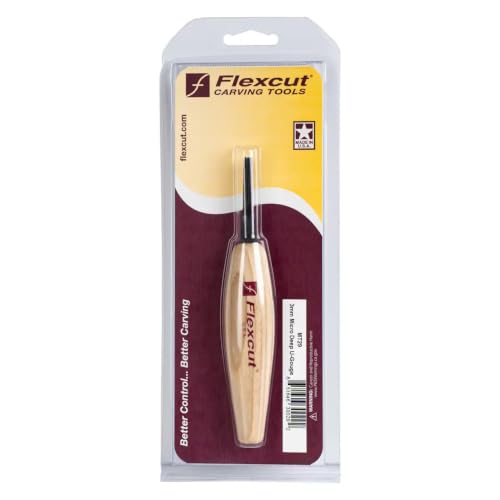 FLEXCUT Micro Shallow/Deep U-Gouge, Razor Sharp High Carbon Cutting Blade - color: Micro Deep U-Gouge, size: 3 mm