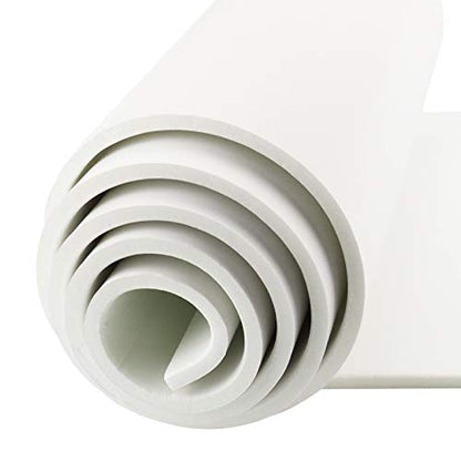 DGSL Foam Insulation Neoprene Sheets with Adhesive, 12''W x 118''L x 1/4''T | Weatherproof Soundproof Padding for Automotive, Multi-Function Soundproof Large Closed Cell Neoprene Rubber Roll, White - color: White, size: 12 in x 118 in x 1/4 Inch
