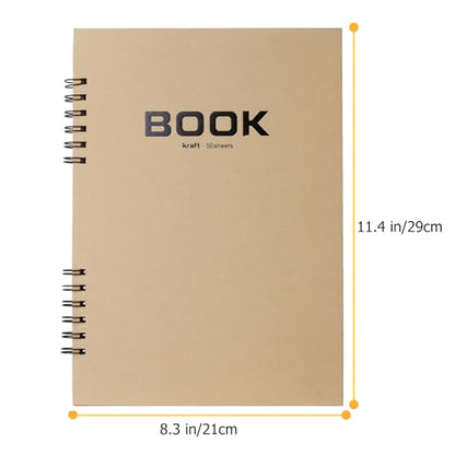 Toned Tan Sketchbook for Artists 9x12 Spiral Bound Mixed Media Paper Pad, 50 Sheets Acid-Free Kraft Hardcover,A4 Brown Tone Sketch Pad for Drawing, Sketching Painting, Family Albums & More - color: A4 Toned Tan Sketchbook