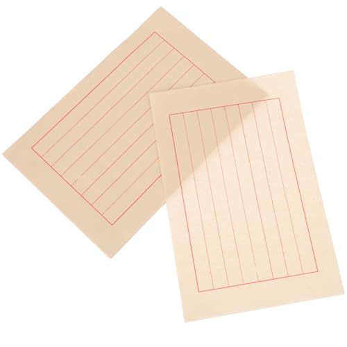 EXCEART Chinese Calligraphy Pad Beige Rice Paper 50 Sheets Smooth Delicate Writing for Calligraphy Practice - color: As Shown,as Shown 1