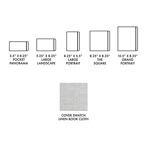 Handbook Watercolor Journal, 8.25 x 8.25 Square, 200 GSM Cold Press Paper, Natural Linen Cover, 60 Pages Art Sketchbook - size: Square, style: 95 lb / 200 gsm