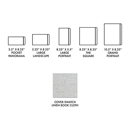 Handbook Watercolor Journal, 8.25 x 8.25 Square, 200 GSM Cold Press Paper, Natural Linen Cover, 60 Pages Art Sketchbook - size: Square, style: 95 lb / 200 gsm
