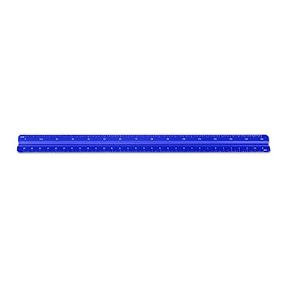 Alumicolor Aluminum Combination Solid Drafting Scale, 12IN, Blue - color: Blue, size: 12 Inch, style: Combination