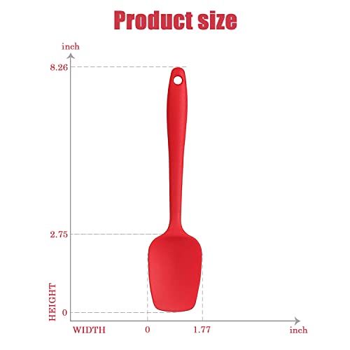 Silicone Spatula Set, Rubber Spoon Spatula for Baking, Heat Resistant Cooking Utensil, Flexible Silicone Spoon Baking Mixing Tool Cooking Gadget (4-Piece) - size: 8.2 in x 1.8 in x 4 Pcs