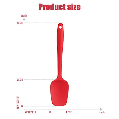 Silicone Spatula Set, Rubber Spoon Spatula for Baking, Heat Resistant Cooking Utensil, Flexible Silicone Spoon Baking Mixing Tool Cooking Gadget (4-Piece) - size: 8.2 in x 1.8 in x 4 Pcs
