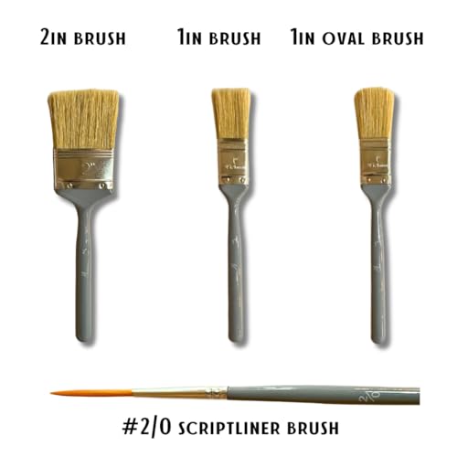 10 Piece Landscape Brush Set, for Wet on Wet Painting: 2 Inch, 1 Inch, 1 Inch Oval, 4 & 6 Fan, Filbert, 2 Palette Knives, Liner, Mop Blender - Adam Lashley