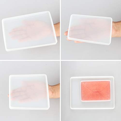 Tomorotec Resin Molds Silicone, 7 Pack Epoxy Casting Mold for DIY Coaster | Assorted Shapes Including Heart And Ellipse, Smooth Non-Stick For Easy Release, BPA-Free